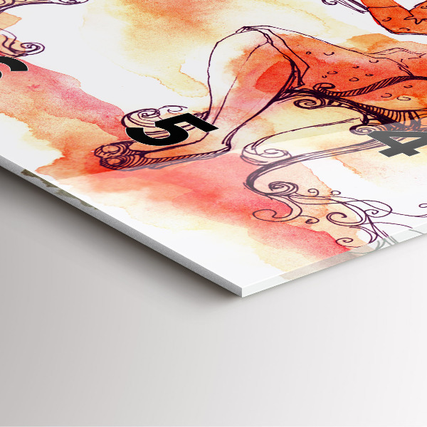 Orologio quadrato Donna che beve il tè