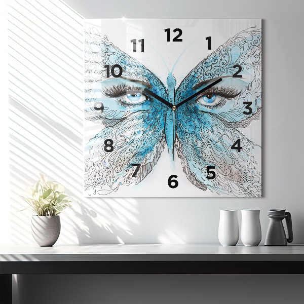 Orologio quadrato Faccia di farfalla