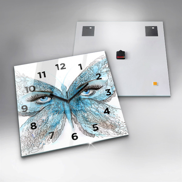 Orologio quadrato Faccia di farfalla