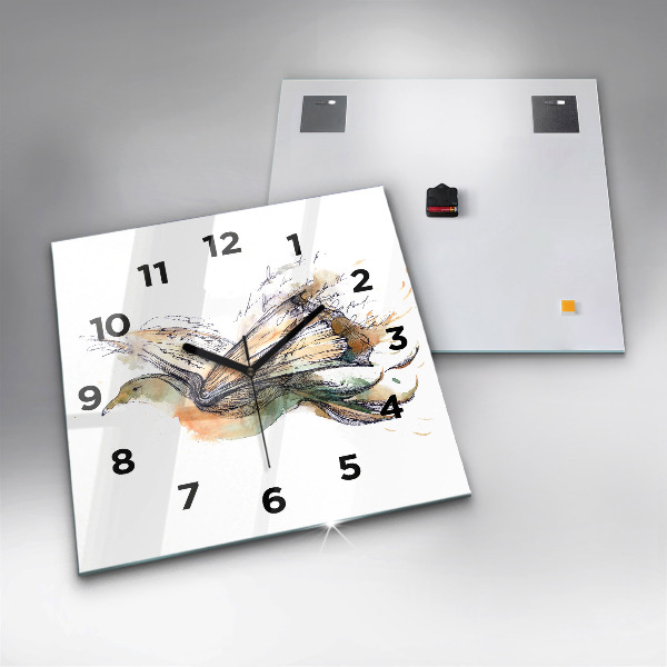 Orologio quadrato L'uccello e il libro