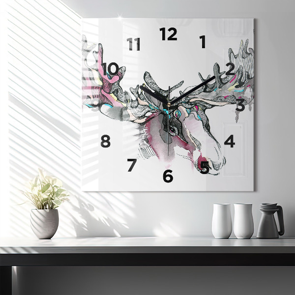 Orologio quadrato Estratto di alce