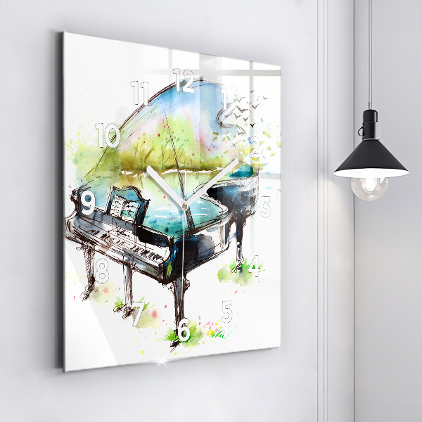 Orologio quadrato Illustrazione 4 stagioni