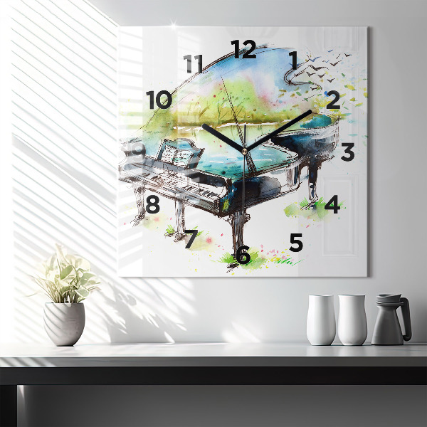 Orologio quadrato Illustrazione 4 stagioni