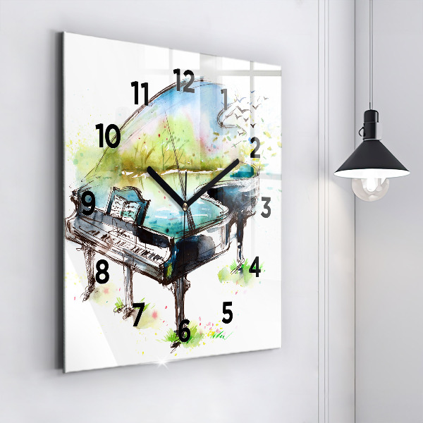 Orologio quadrato Illustrazione 4 stagioni
