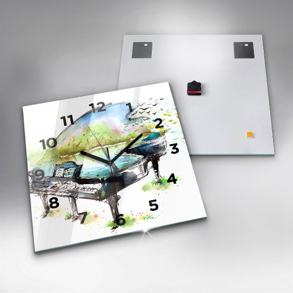 Orologio quadrato Illustrazione 4 stagioni