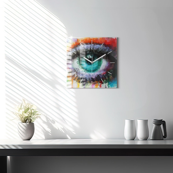 Orologio quadrato Occhio umano colorato