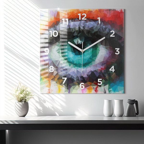 Orologio quadrato Occhio umano colorato