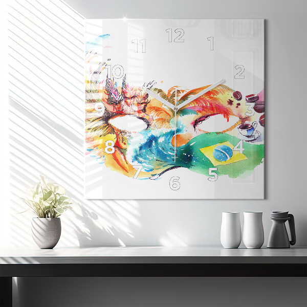 Orologio quadrato Cultura - Bandiera brasiliana