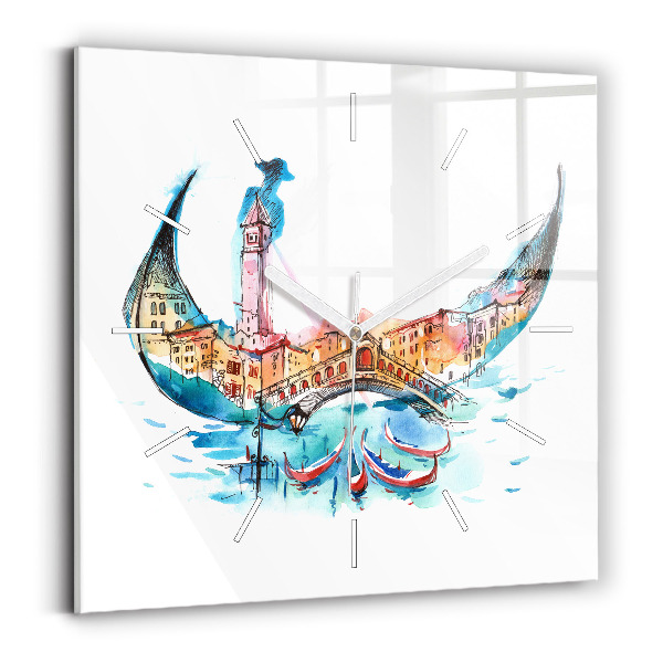 Orologio quadrato Italia - Gondola Veneziana