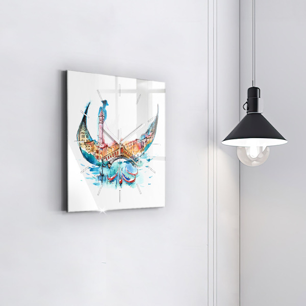 Orologio quadrato Italia - Gondola Veneziana