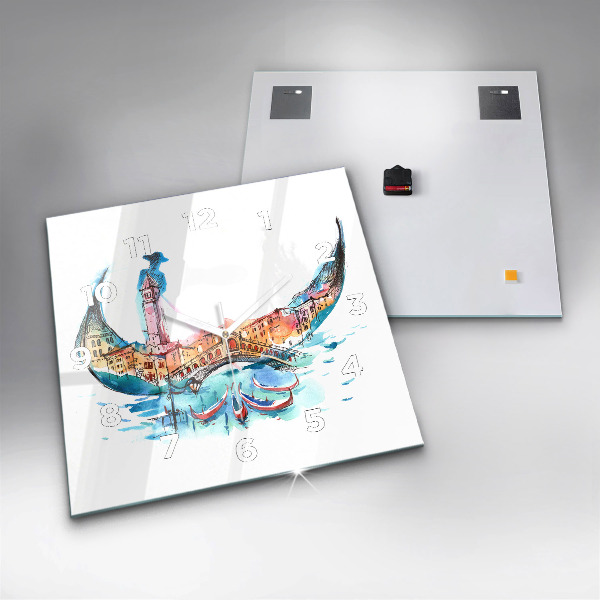 Orologio quadrato Italia - Gondola Veneziana