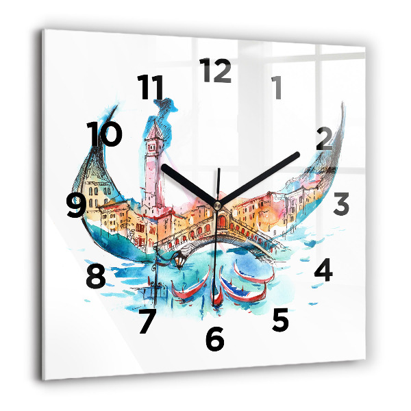 Orologio quadrato Italia - Gondola Veneziana