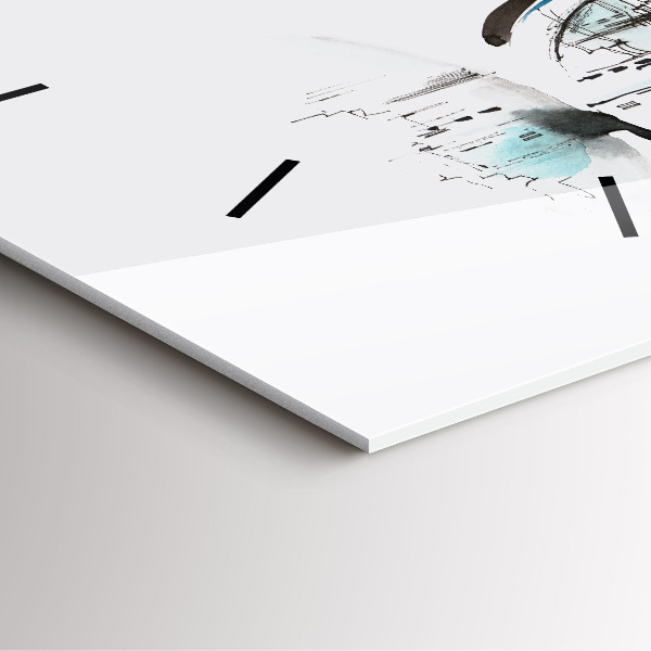 Orologio quadrato Città con gli occhiali