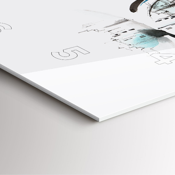 Orologio quadrato Città con gli occhiali