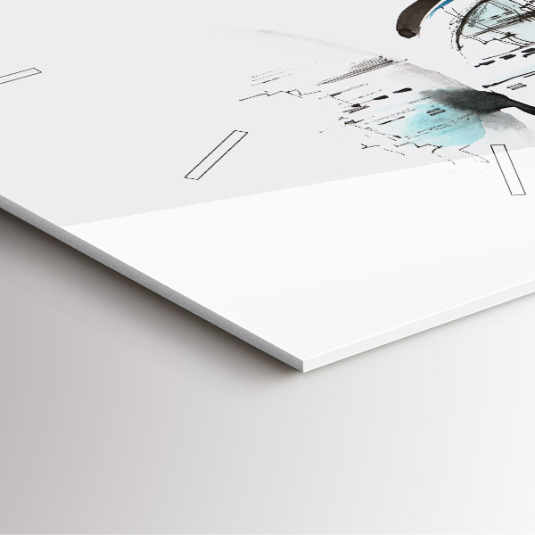 Orologio quadrato Città con gli occhiali