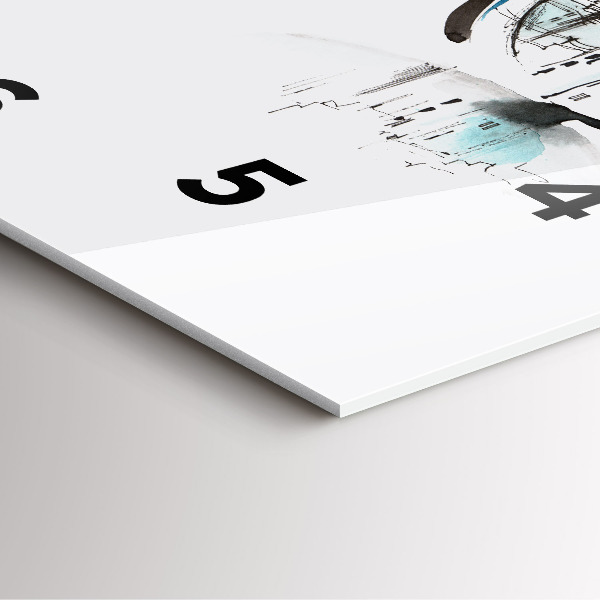 Orologio quadrato Città con gli occhiali