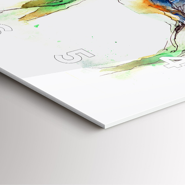 Orologio quadrato Paesaggio di alci e montagne