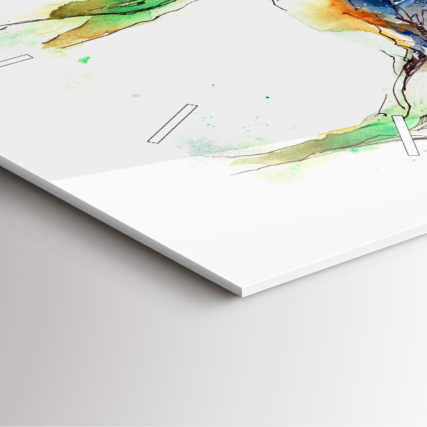 Orologio quadrato Paesaggio di alci e montagne