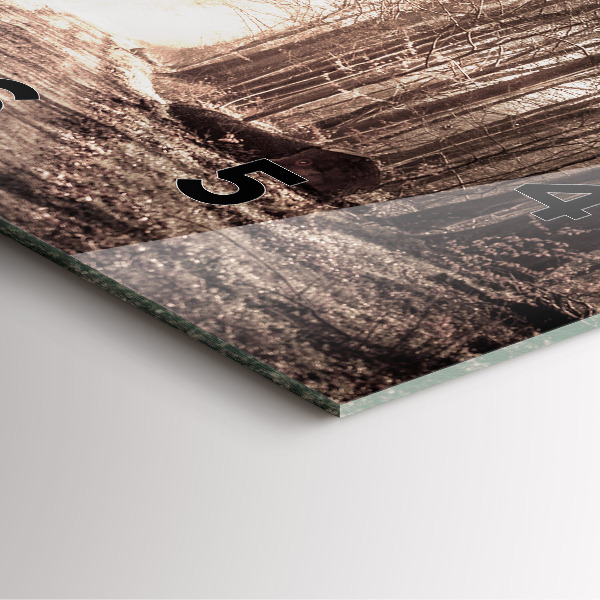 Orologio quadrato Sentiero forestale in seppia