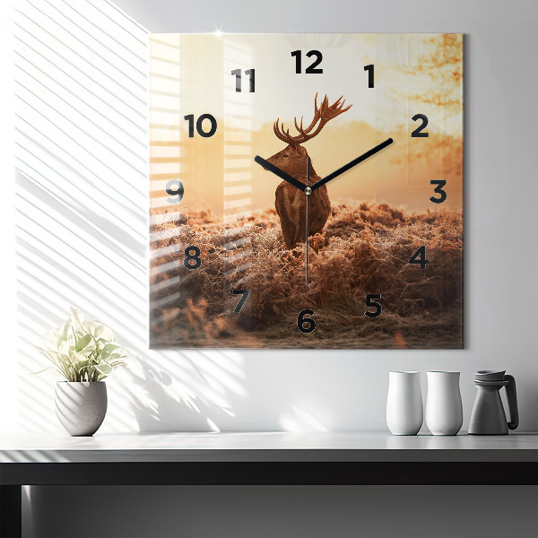 Orologio quadrato Cervo all'alba