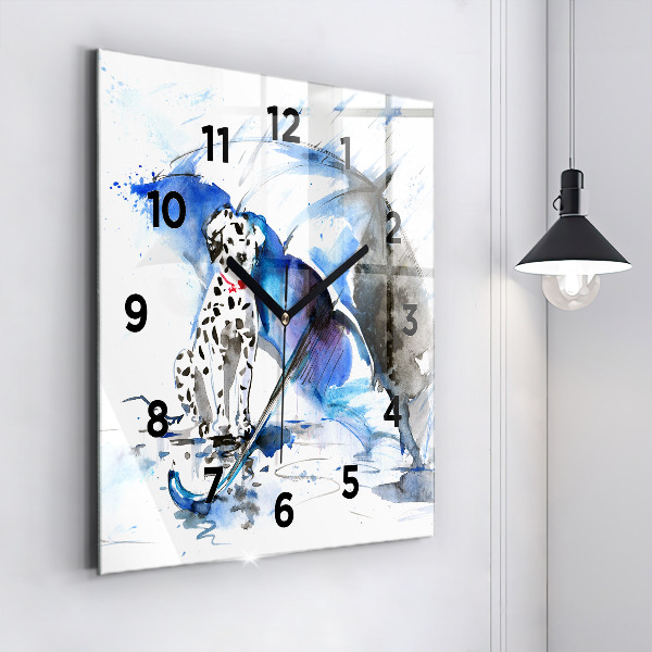 Orologio quadrato Dalmata e ombrello
