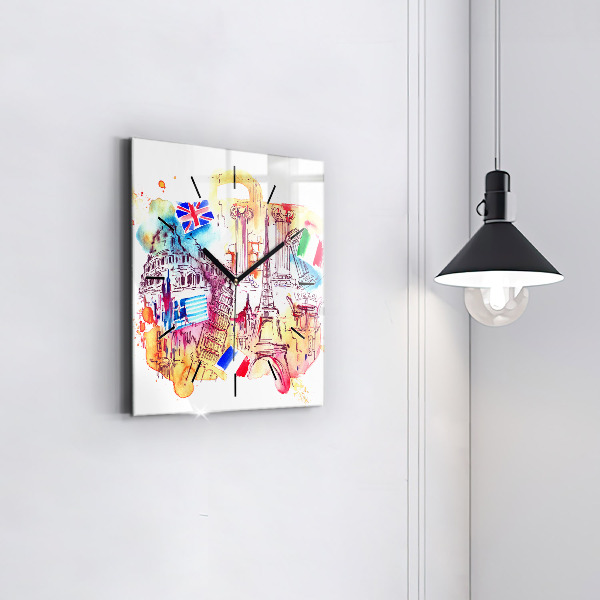 Orologio quadrato Paesi attraenti nel mondo