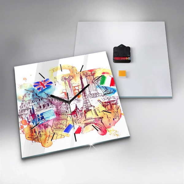 Orologio quadrato Paesi attraenti nel mondo