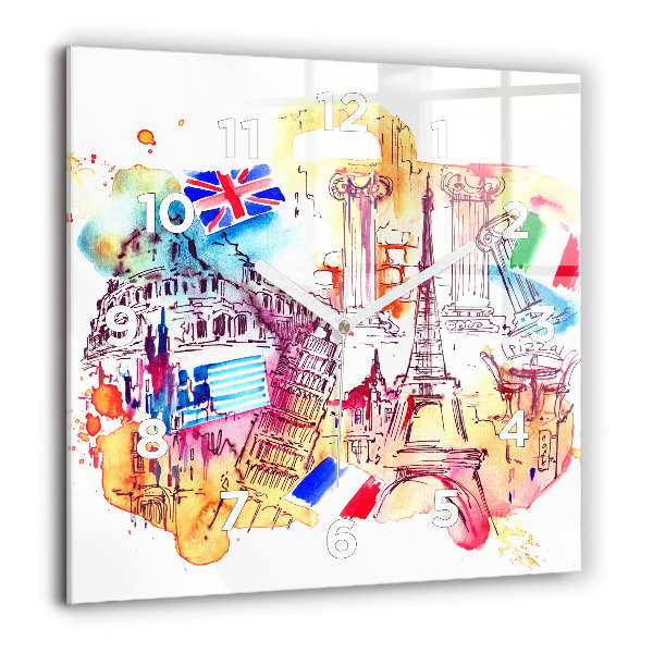 Orologio quadrato Paesi attraenti nel mondo