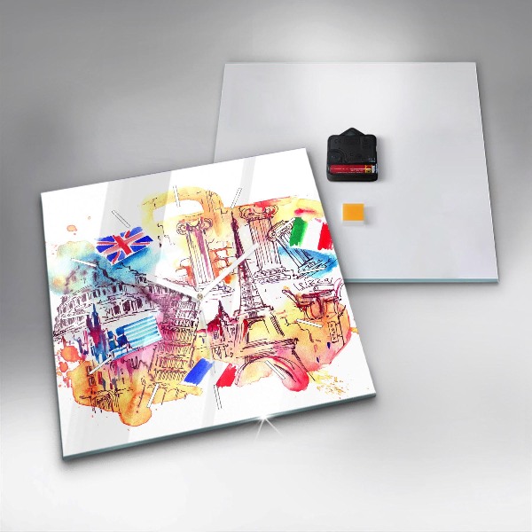 Orologio quadrato Paesi attraenti nel mondo