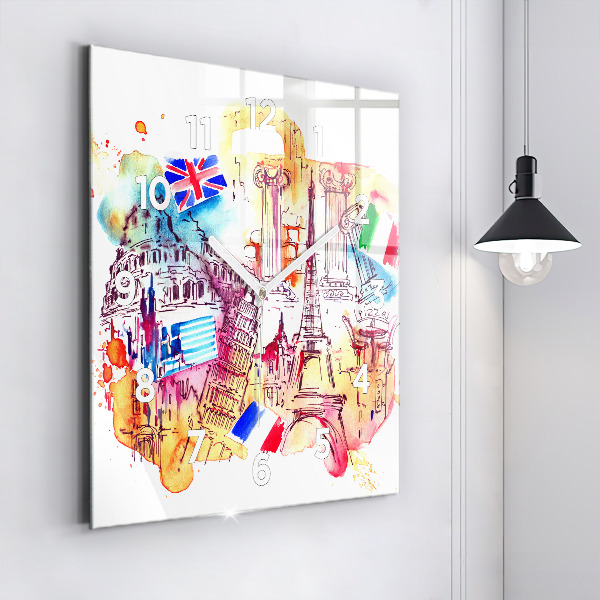 Orologio quadrato Paesi attraenti nel mondo