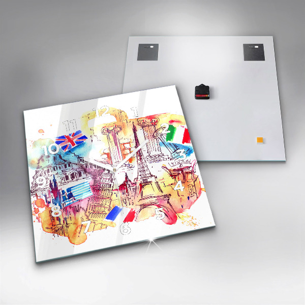 Orologio quadrato Paesi attraenti nel mondo