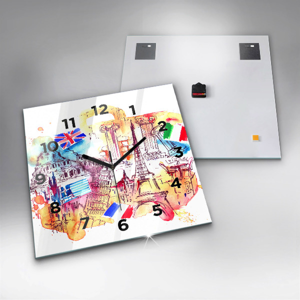 Orologio quadrato Paesi attraenti nel mondo