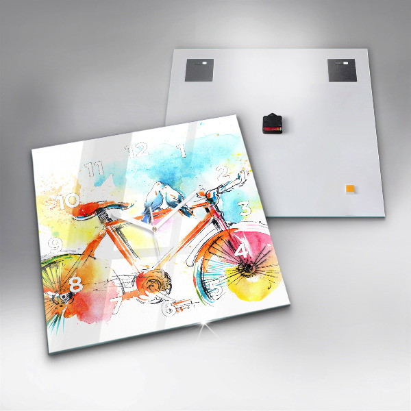 Orologio quadrato Bici dipinta
