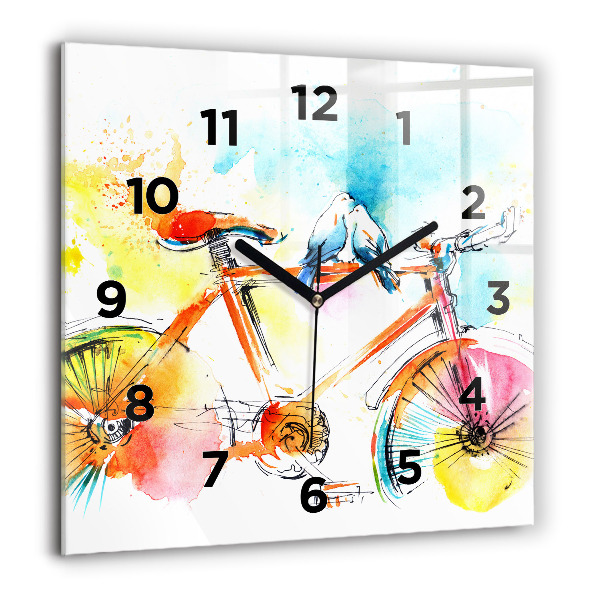 Orologio quadrato Bici dipinta