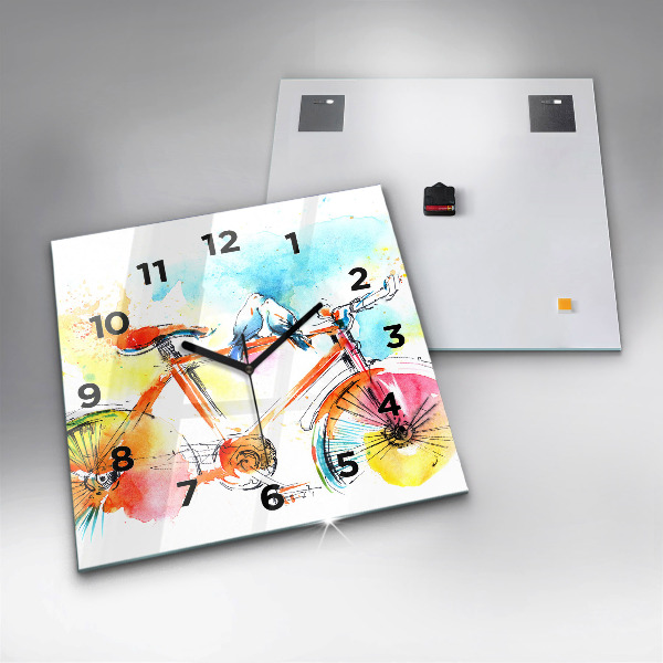 Orologio quadrato Bici dipinta