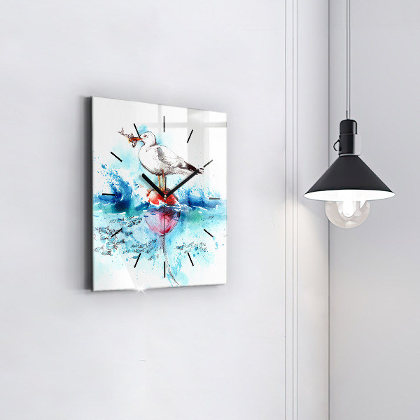 Orologio quadrato Gabbiano dipinto