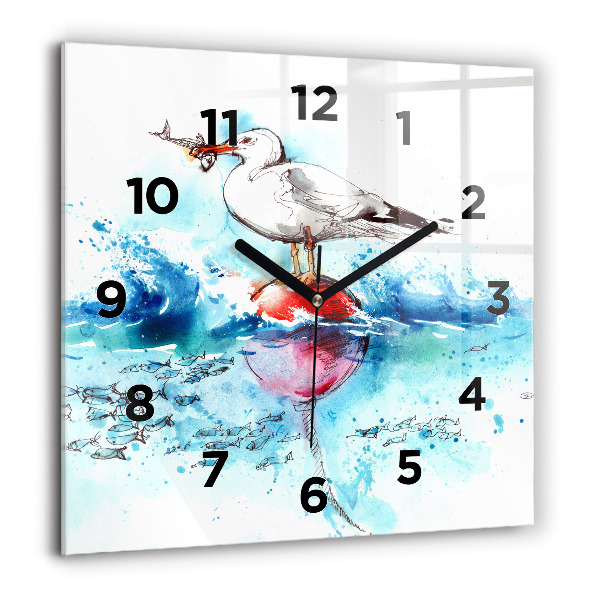 Orologio quadrato Gabbiano dipinto