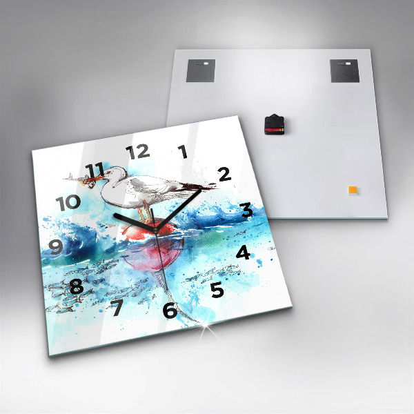 Orologio quadrato Gabbiano dipinto
