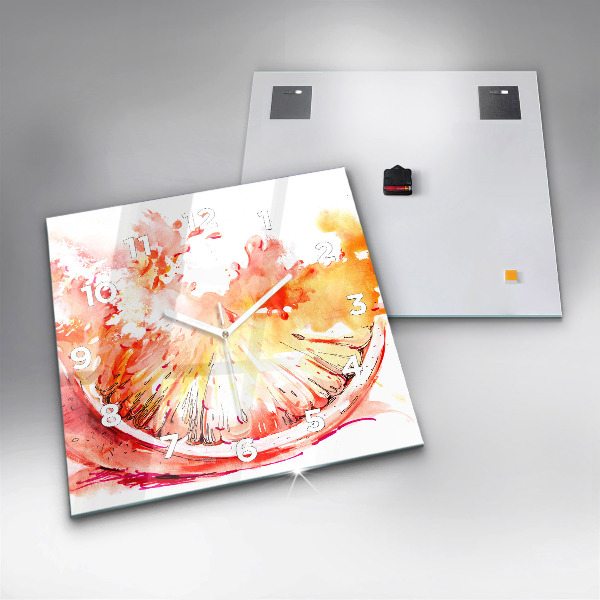 Orologio quadrato Dipinto di arancione