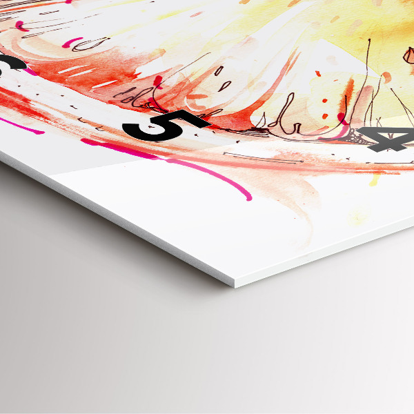 Orologio quadrato Dipinto di arancione