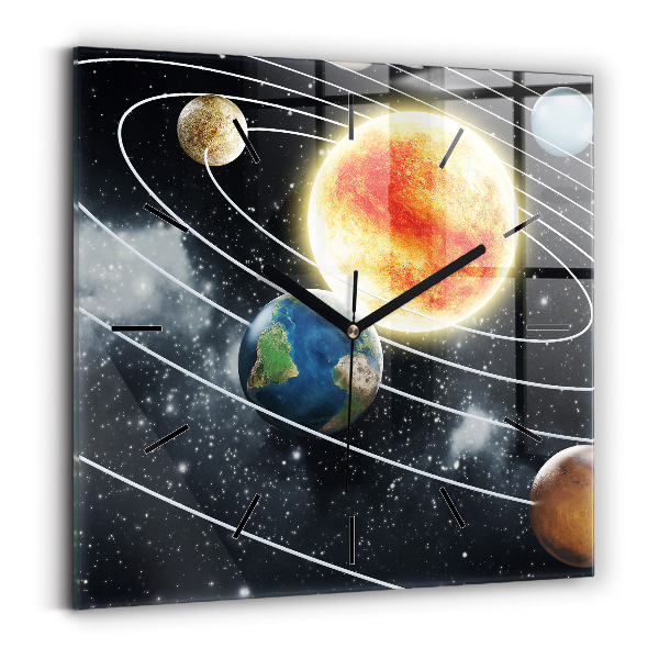 Orologio quadrato Il sistema solare