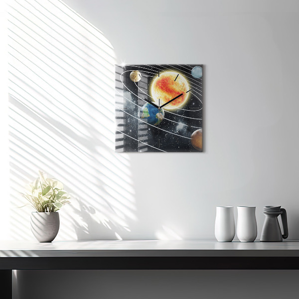 Orologio quadrato Il sistema solare