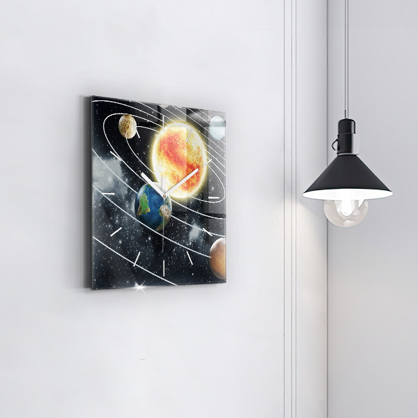 Orologio quadrato Il sistema solare