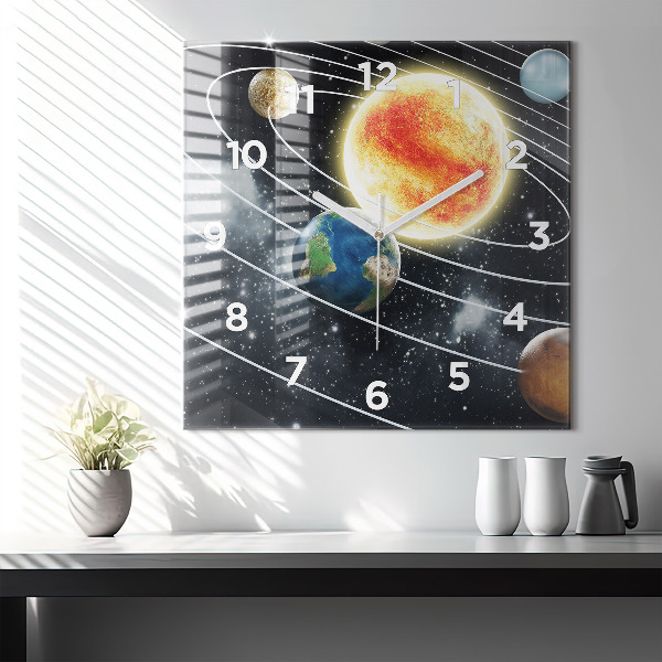 Orologio quadrato Il sistema solare