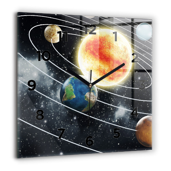 Orologio quadrato Il sistema solare