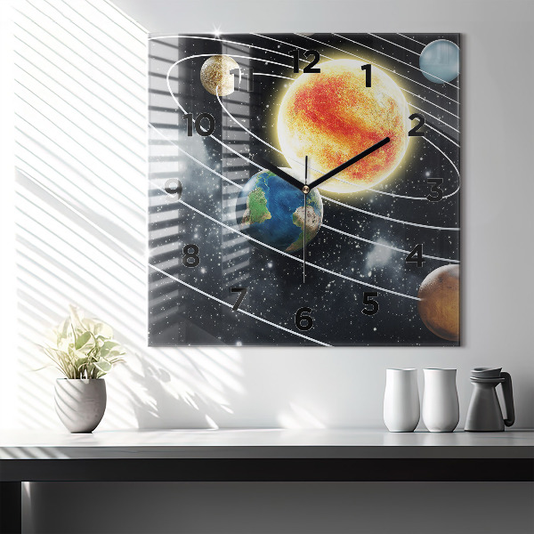 Orologio quadrato Il sistema solare