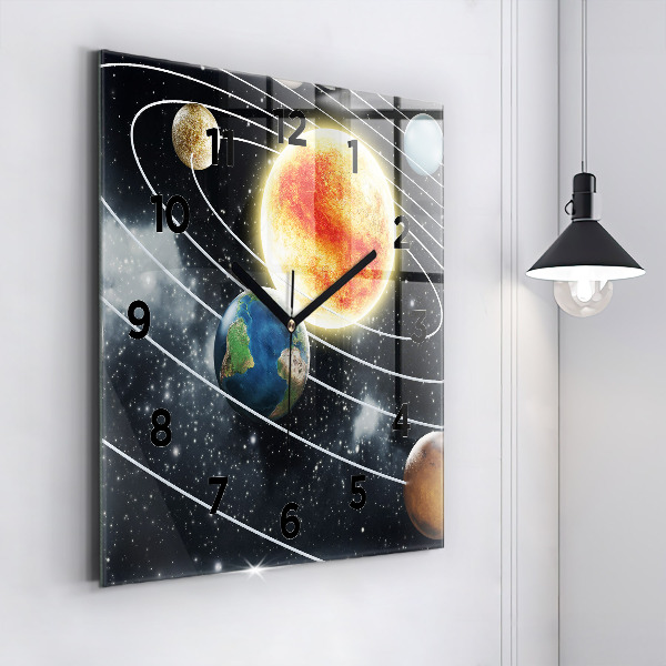 Orologio quadrato Il sistema solare