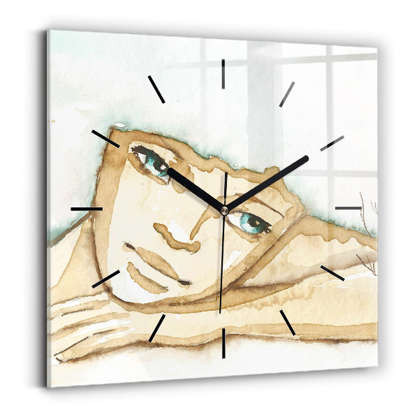 Orologio quadrato Ritratto di una donna