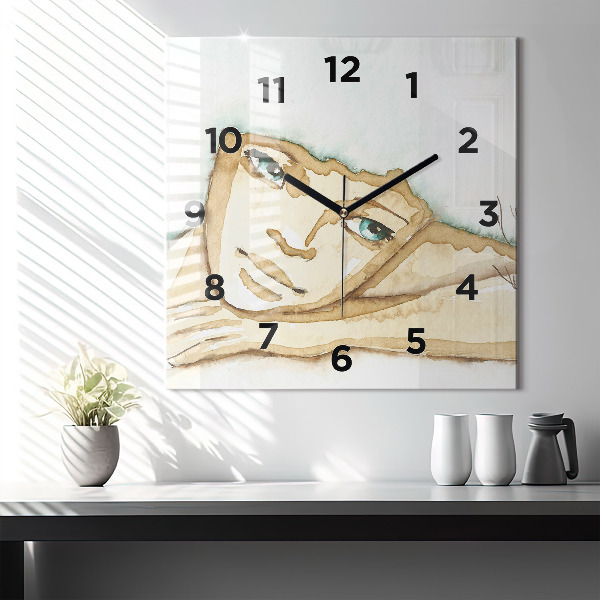 Orologio quadrato Ritratto di una donna
