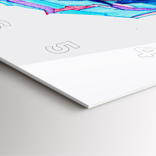 Orologio quadrato Sciatore